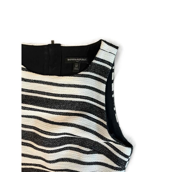 Banana Republic Mini Striped Open Back Side Zip Dress 0P - Picture 5 of 5